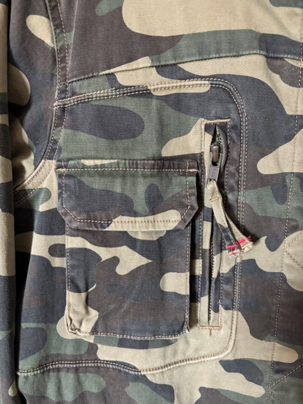 CAMO Jacket with Button In Faux Leopard Lining - Picture 6 of 10